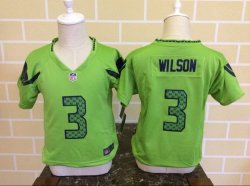 Nike Seattle Seahawks #3 Russell Wilson Game light green Children NFL Jerseys