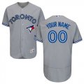 Custom Toronto Blue Jays gray Flexbase Authentic Collection Jersey