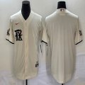 Nike Texas Rangers blank beige majestic baseball jerseys city version