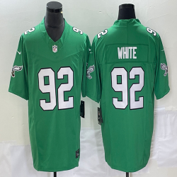 Philadelphia Eagles #92 Reggie White Green throwback Color Rush Limited Jersey-BD