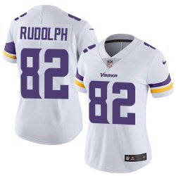 Women Nike Minnesota Vikings 82 Rudolph white Color Rush Limited Jersey