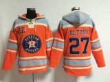 Houston Astros Jose Altuve 27# orange Baseball Hooded Sweatshirt