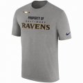 Men's Baltimore Ravens Nike Heather Gray Sideline Property Of Facility T-Shirt