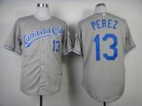 Kansas City Royals PEREZ 13 gray MLB Jerseys