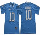 National Treasures Mitch Trubisky #10 Blue college football jersey