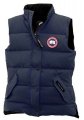 2019 Women Canada Christmas Gift Winter Outdoor Warm Goose Down Vest Jacket cotton vests -dark blue