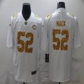 Custom Nike Bears #52 Khalil Mack white Color Rush Limited Jersey Flocking Leopard