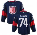 United States 2016 World Cup #74 T.J.Oshie blue Hockey jerseys