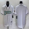 Jacksonville Jaguars blank white baseball jerseys Joint name-BD