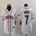 Youth 2023 World Cup Mexico #7 Julio Urias white majestic baseball jerseys 07