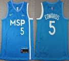 Nike Minnesota Timberwolves #5 Anthony Edwards skyblue basketball jersey-