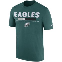 Philadelphia Eagles Nike Sideline Legend Staff Performance T-Shirt - Midnight Green