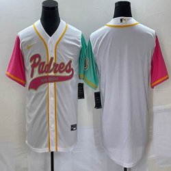 Nike San Diego Padres blank white red majestic baseball jerseys city version