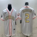 Nike Houston Astros #2 Alex Bregman white gold majestic baseball jersey