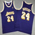 Youth Los Angeles Lakers #24 Kobe Bryant purple NBA jerseys -XD