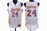 Los Angeles Lakers 24 BRYANT white jersey