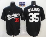 Nike Los Angeles Dodgers #35 Cody Bellinger black Flexbase Authentic Collection Jersey 2020 MLB World Series