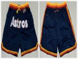 Houston Astros blue baseball shorts with pocket-FH