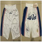 Philadelphia 76ers white blue nba shorts with pocket-FH