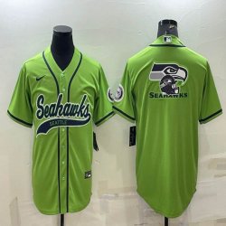 Nike Seattle Seahawks green baseball jerseys Joint name-BD 01