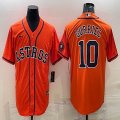 Nike Houston Astros #10 Yuli Gurriel orange baseball jerseys -BD