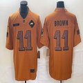 Philadelphia Eagles #11 Carson A.J. Brown 2023 Brown Salute To Service Limited Jerseys