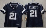 Women Dallas Cowboys #21 Ezekiel Elliott blue Nike Vapor F.U.S.E. Limited Jersey