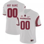 Custom Arkansas Razorbacks white college football Limited Jersey