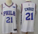 Nike Philadelphia 76ers #21 Joel Embiid white basketball Jersey