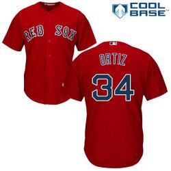 Boston Red Sox #34 David Ortiz red kid basebll jersey