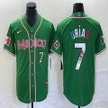 2023 World Cup Mexico #7 Julio Urias green majestic baseball jerseys 196