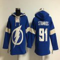 Tampa Bay Lightning 91# stamkos blue nhl Hooded Sweatshirt