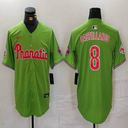 Nike Philadelphia Phillies Nick Castellanos green majestic baseball jerseys Joint name-BD