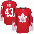 Custom 2017 Toronto Maple Leafs #43 Nazem Kadri red hockey jersey