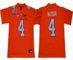 Clemson Tigers DeShaun Watson #4 orange College Football Jersey C patch