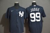 Nike New York Yankees #99 Aaron Judge dark blue majestic baseball jersey