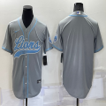 Nike Detroit Lions gray baseball jerseys Joint name-BD