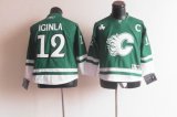 NHL Calgary Flames 12 LGINLA green kid Jersey