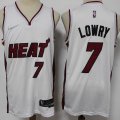 Nike Miami Heat #7 Kyle Lowry white basketball jersey 75th-S8