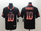 Nike Chicago Bears #10 Mitchell Trubisky black USA Flag Color Rush Limited Jersey-ZH