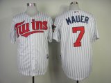 Minnesota Twins Joe Mauer 7# white mlb Jersey