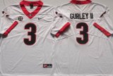 Georgia Bulldogs #3 Todd Gurley II White College Football Limited Jerseys -PNS