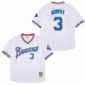 Atlanta Braves Dale Murphy 3# white throwback baseball jerseys 20th