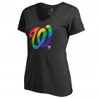 Women's Washington Nationals Fanatics Branded Pride Black T-Shirt