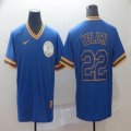 Nike Milwaukee Brewers #22 Christian Yelich blue majesitc baseball jerseys-BD