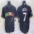 2023 World Cup Mexico #7 Julio Urias black majestic baseball jerseys 223