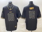 Nike Detroit Lions #16 Jared Goff throwback black gold Color Rush Limited Jersey