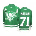 NHL Pittsburgh Penguins #71 Malkin green jersey