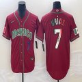 2023 World Cup Mexico #7 Julio Urias red majestic baseball jerseys 65