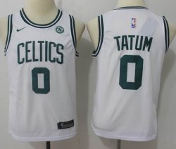 Youth Nike Boston Celtics #0 Jayson Tatum white basketball jerseys